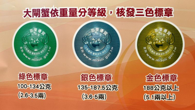 苗栗大閘蟹三色標章