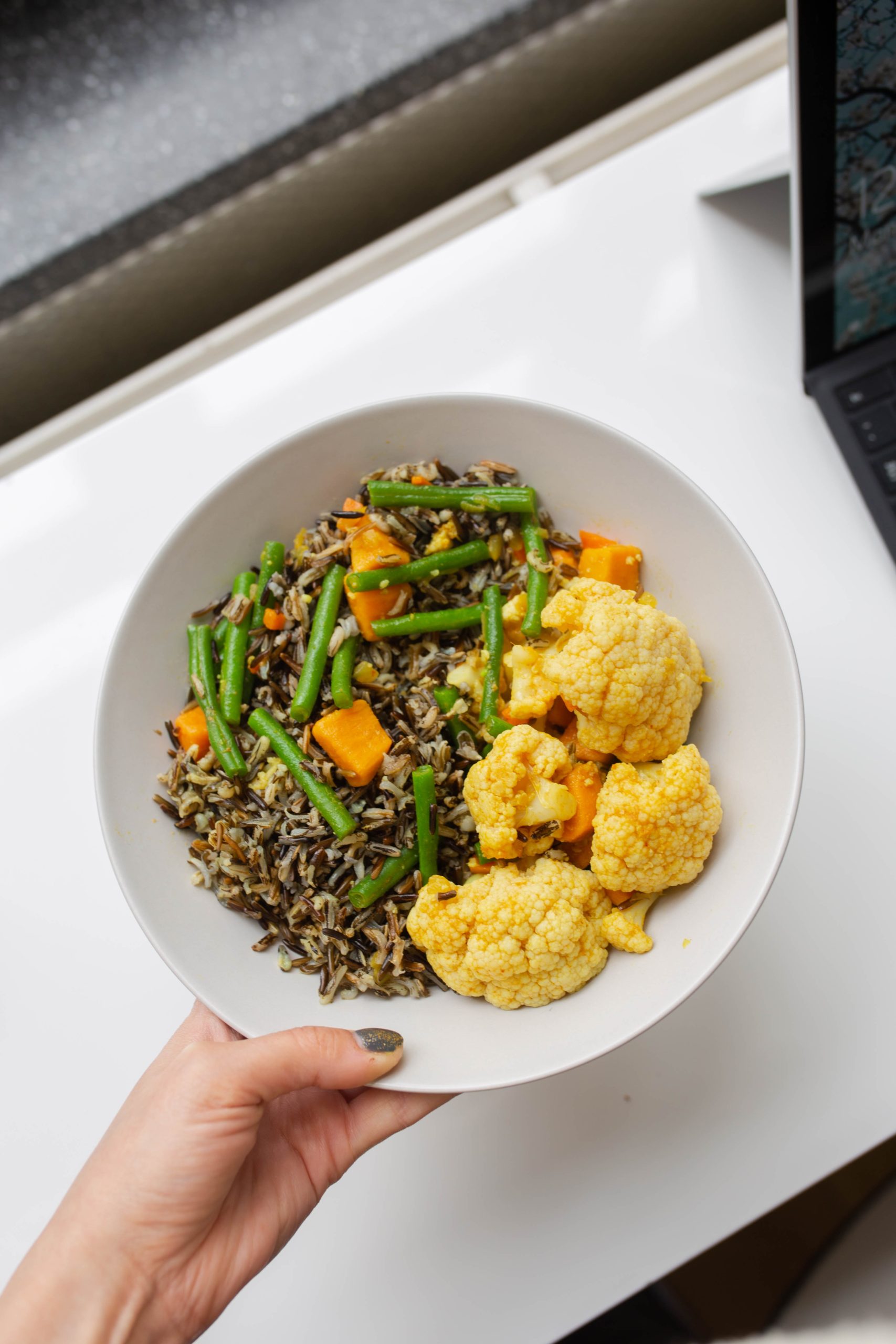 cooked food on white ceramic plate
